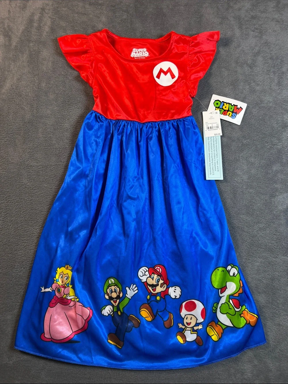 Nintendo Red & Blue Super Mario Character Dress